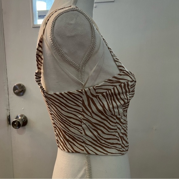 Zara brown leopard corset top (xs) - Picture 12 of 17